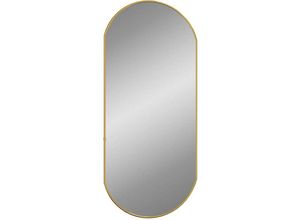 8720287165965 - Bonnevie - WandspiegelBadspiegel Golden 80x35 cm Oval vidaXL393530