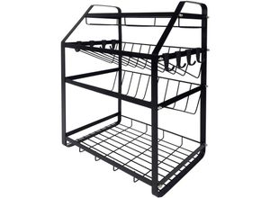 0762418375193 - Aufun - Küche Gewürzhalter mit 4 Etagen Metall Regal 45 Grad geneigtes für Gewürzflaschen Gläser Ölflaschen Speisekammer Lagern 0762418375193 - Aufun - Küche Gewürzhalter mit 4 Etagen Metall Regal 45 Grad geneigtes für Gewürzflaschen Gläser Ölflaschen Speisekammer Lagern