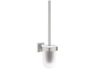 4005176753558 - GROHE QuickFix - Start Cube - WC-Bürstenhalter - Supersteel Finish 40977DC0 (zum Anschrauben oder Ankleben)