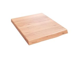 8720845813543 - Bonnevie - Wandregal Wandboard Hellbraun 40x50x4 cm Massivholz Eiche Behandelt vidaXL