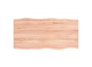 8720845816599 - Bonnevie - TischplatteSchreibtischplatte 80x40x2 cm Massivholz Eiche Behandelt Baumkante vidaXL