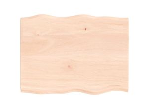 8720845815998 - Bonnevie - TischplatteSchreibtischplatte 80x60x2 cm Massivholz Eiche Unbehandelt Baumkante vidaXL