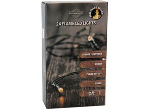 4260700655153 - Flame Lights Lichterkette mit Timer - 24 LED   230 cm - Flammen Effekt Garten Deko Beleuchtung für Außen