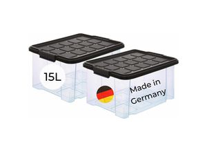 4251888510907 - Novaliv - 2x Aufbewahrungsbox 2x Aufbewahrungsbox 2x Deckel - Transparent