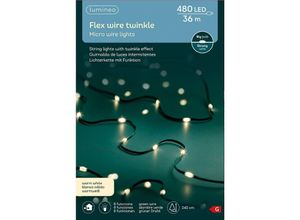 8720194631584 - Micro led Lichterkette mit Funktionen 3600 cm 480 Lichter warmweiß - Lumineo