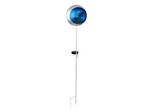 4059157237681 - Etc-shop - led solar Steck Leuchte blau silber Außen Steh Strahler Lampe Fee Erdspieß Schmetterling