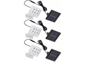 4059157288997 - Etc-shop - Solarlampen für Außen mit Bewegungsmelder Solar Lampen Außenbereich Garten led Tageslichtweiß h 128 cm 3er Set