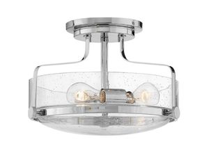 5024005333517 - Elstead - Lighting hk-harper-sfs-cm Hinkley Deckenleuchte harper E27 3x60W Stahl Chrom poliert Glas Opal geätzt H253cm B366cm Ø366cm dimmbar