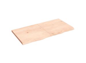 8720845834876 - Bonnevie - TischplatteSchreibtischplatte 120x60x4 cm Massivholz Eiche Unbehandelt vidaXL