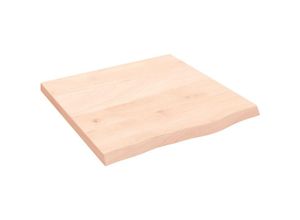 8720845834630 - Bonnevie - TischplatteSchreibtischplatte 60x60x4 cm Massivholz Eiche Unbehandelt vidaXL