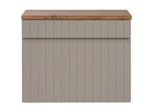 4066075123996 - Lomadox - Waschtisch Unterschrank 60 cm Kaschmir Waschtischplatte Eiche Nb IRAKLIO-56-CASHMERE b h t ca 604 485 46 cm - beige