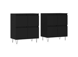 8720845935412 - Vidaxl - Sideboards 2 Stk Schwarz Holzwerkstoff