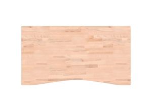 8720845919429 - Bonnevie - Schreibtischplatte 110x(55-60)x25 cm Massivholz Buche vidaXL40966