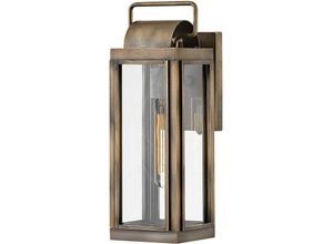 5024005704515 - Hinkley - hk-sag-harbor-s-bu Wandleuchte Sag Harbor E27 40W IP44 Aluminium klares Glas Bronze brüniert lackiert B14cm Ø14cm dimmbar