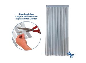 4008838243558 - - Maximex Türvorhang Grau-Weiß zuschneidbar Grau Polyester grau weiß - grau