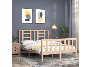 8720845980511 - Bonnevie - MassivholzbettSchlafzimmerbett mit Kopfteil 140x200 cm vidaXL801098 8720845980511 - Bonnevie - MassivholzbettSchlafzimmerbett mit Kopfteil 140x200 cm vidaXL801098