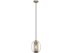 5024005570912 - Kl-asher-mp-ap Hängeleuchte Asher E27 40W Stahl Glas antik Zinn L216cm B216cm Ø216cm dimmbar höhenverstellbar - Kichler