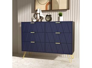 0762704297932 - UEV - Kommode mit 6 Schublanden 100 x 34 x 73 cm Schrank mit 6 Schubladen Highboard tv Schrank Sideboard mit Schubladen Schmal kommode Schrank 0762704297932 - UEV - Kommode mit 6 Schublanden 100 x 34 x 73 cm Schrank mit 6 Schubladen Highboard tv Schrank Sideboard mit Schubladen Schmal kommode Schrank
