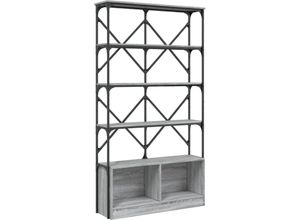 8721012479685 - Bonnevie - Bücherregal Grau Sonoma 100x26x180 cm Holzwerkstoff und Metall vidaXL41324 8721012479685 - Bonnevie - Bücherregal Grau Sonoma 100x26x180 cm Holzwerkstoff und Metall vidaXL41324