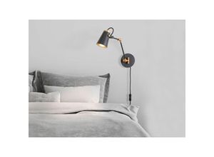 4017807388473 - Trio Leuchten - Moderne Wandleuchte edward in schwarz matt 25cm hoch und variabel verstellbar