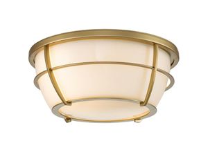 5024005000693 - Qz-chance-f-pnbr Badezimmerleuchte Chance E27 40W IP44 Stahl Glas natürliches Altmessing B327cm Ø327cm dimmbar - Quoizel 5024005000693 - Qz-chance-f-pnbr Badezimmerleuchte Chance E27 40W IP44 Stahl Glas natürliches Altmessing B327cm Ø327cm dimmbar - Quoizel