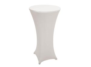 4057651422367 - Stehtischhusse MCW-J30 Tischhusse Husse Bezug Überzug Stretch Ø 60cm ~ creme-beige