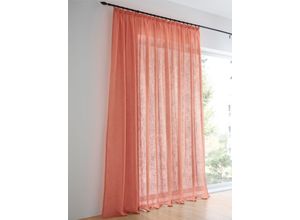 6930325705929 - Gardine HEINE HOME Gardinen Gr 145 cm Multifunktionsband 140 cm orange (terracotta) Halbtransparente Gardinen