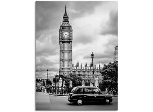 4057738305545 - Wandbild ARTLAND London Taxi und Big Ben Bilder Gr B H 45 cm x 60 cm Leinwandbild Gebäude Hochformat 1 St schwarz Bild Poster Bilder als Alubild Leinwandbild Wandaufkleber oder in versch Größen