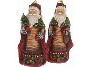 4250965958618 - Weihnachtsmann MYFLAIR MÖBEL & ACCESSOIRES Weihnachtsdeko rot Dekofiguren Gr B H T 3 cm x 105 cm x 5 cm grün Weihnachtsengel Weihnachtsfiguren Baumschmuck zum Aufhängen Höhe ca 10 cm