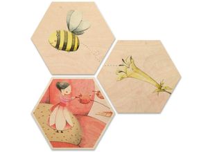 4063129123131 - Mehrteilige Bilder WALL-ART Däumelinchen Kinderzimmer Set Gr B H T 35 cm x 09 cm x 30 cm 3 St bunt (mehrfarbig) Bild Mehrteilige Bilder