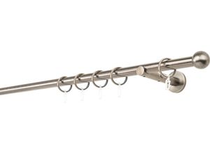 4066866115308 - Gardinenstange MYDECO 20mm Ball Wandträger 12 cm Gardinenstangen Gr L 210 cm 1 läufig braun (bronzefarben) Gardinenstangen Wandmontage