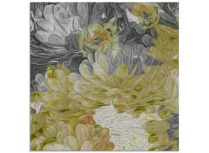 4058661405661 - Glasbild ARTLAND Chrysanthemen in der Sonne III Bilder Gr B H 40 cm x 40 cm Glasbild Blumen quadratisch 1 St braun Bild Glasbild Glasbilder Bilder in verschiedenen Größen