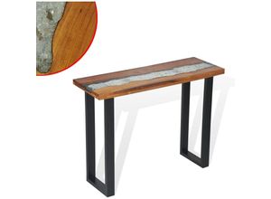 8718475568285 - Bonnevie - KonsolentischFlurtisch Teak 100 x 35 x 75 cm vidaXL