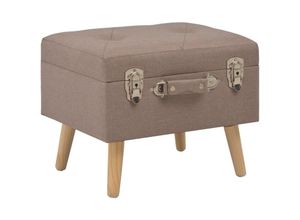 8718475731351 - Bonnevie - Hocker mit Stauraum 40 cm Braun Stoff vidaXL659251