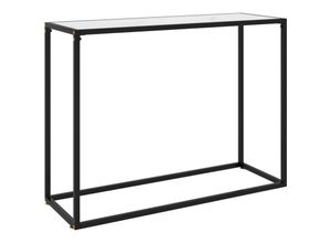 8720286057414 - Bonnevie - KonsolentischFlurtisch Weiß 100x35x75 cm Hartglas vidaXL