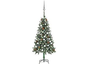 8720286499825 - Bonnevie - Künstlicher WeihnachtsbaumKunstbaum mit LEDs Kugeln & Zapfen 150 cm vidaXL