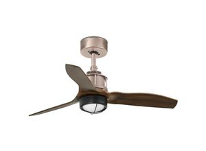 8421776235052 - Faro Barcelona - Faro just - led Kupfer Holz Deckenventilator 81cm 3000K