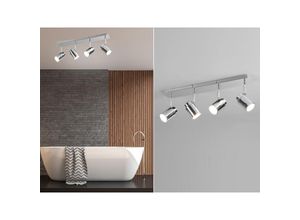 4017807508383 - Webmarketpoint - Linear Bar 4 verstellbare Strahler aus verchromtem Metall Angelo Trio Lighting