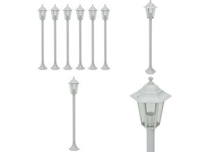 8721115700853 - Vidaxl - Garten-Pollerleuchte 6 Stk E27 110 cm Aluminium Weiß - Gartenleuchte - Gartenleuchten - Home & Living - Weiß 8721115700853 - Vidaxl - Garten-Pollerleuchte 6 Stk E27 110 cm Aluminium Weiß - Gartenleuchte - Gartenleuchten - Home & Living - Weiß