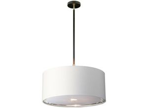 5024005012009 - Elstead - Lighting balance-p-bkpn Hängeleuchte balance E27 1x60W Nickel schwarz poliert Acryl Polycotton weiß silber H334cm-1234cm Ø455cm 5024005012009 - Elstead - Lighting balance-p-bkpn Hängeleuchte balance E27 1x60W Nickel schwarz poliert Acryl Polycotton weiß silber H334cm-1234cm Ø455cm