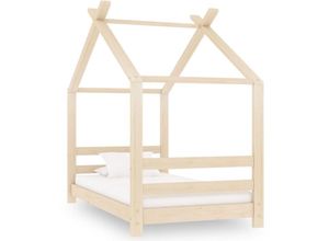 8720286054734 - Bonnevie - Kinder-BettgestellSchlafzimmerbett Massivholz Kiefer 70x140 cm vidaXL