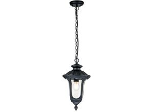 4255596729460 - Licht-erlebnisse - Außenlampe Aluminium Glas b 235 cm h max 151 cm IP44 Schwarz rund Rustikal Hängelampe außen