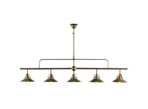 4255596680617 - Licht-erlebnisse - Deckenlampe Messing in Bronze Antik matt E27 länglich Industrie Design