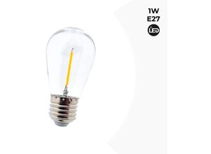 8435427124398 - Barcelona Led - E27 S14 Transparent 1W LED-Glühbirne E27 S14 Klar