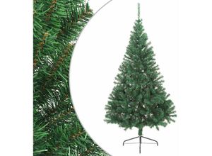 8720286015087 - vidaXL Künstlicher Halber Weihnachtsbaum mit Ständer Grün 210 cm PVC