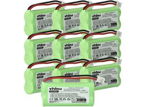 4065705714719 - 10x Akku kompatibel mit Siemens Gigaset A140 A140 trio A12 A140 duo A14 A120 schnurlos Festnetz Telefon (700 mAh 24 v NiMH) - Vhbw