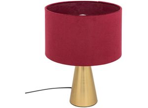 3560232978999 - Atmosphera Créateur Dintérieur - Tischlampe siana velours rubinrot h35cm - Atmosphera