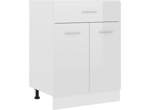 8720286132203 - Bonnevie - Schubunterschrank Hochglanz-Weiß 60x46x815 cm Holzwerkstoff vidaXL255027