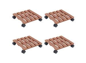 8720845541279 - Bonnevie - Pflanzenroller 4 Stk Braun 30x30x75 cm wpc vidaXL790918