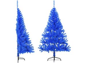 8720287021506 - Vidaxl - Künstlicher Halb-Weihnachtsbaum mit Ständer Blau 120 cm pvc